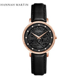 Elegant Top Layer Cowhide or Stainless Steel Strap Luxury Watch Quartz Movement 3ATM Waterproof Ladies Watches