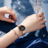 Elegant Stainless Steel Quartz Watches Fashionable Luxury Zircon Diamonds Japanese Movement Precision Ladies Watches