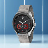 Original Maserati Men's Watch Quartz Darth Vader Waterproof Leather Strap Watches, Luxury, Precision Italian style