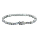 Sparkling 0.1ct 3mm D VVS1 Moissanite Diamonds Bracelet with GRA -  Sterling Silver Wedding Party Fine Jewellery - The Jewellery Supermarket