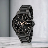 Original Luxury Maserati Men's Watch SFIDA Challenge Series Luxury Business Trendy Black Gold Steel Belt Watch