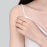 Champagne and White Colour Full Moissanite Diamonds Rings for Women 925 Sterling Silver Wedding Engagement Jewellery