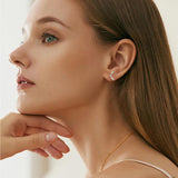 Minimalist Leaf-shape D Colour VVS1 Moissanite Diamonds Silver Earrings For Women Party Daily Fine Jewellery - The Jewellery Supermarket