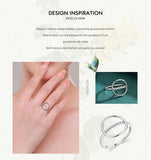 Genuine Silver Round Ring - Dazzling Clear AAAA Simulated Diamonds Simple Geometric Design Fine Jewellery - The Jewellery Supermarket