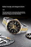 Luxury Maserati Watches Men's Luxury Fashion Trends in Europe and America Luminous Gold Steel Strap. Ideal Present