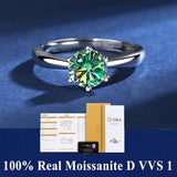 Awesome 100% Real Moissanite Ring  D Colour VVS1 Adjustable Size S925 Silver GRA Certificate Wedding Rings for Women
