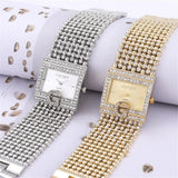 Classic Square Gold Women Watches High-end Temperament Ladies Dress Bracelet Watch Luxury Diamonds Quartz Wristwatch Montre - The Jewellery Supermarket