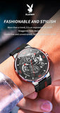 PLAYBOY Casual Quartz Luxury Sports Luminous Waterproof Fashion High-end Silicone Strap Men's Wristwatch
