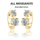 Stunning Luxury D Colour 1 Carat Moissanite Diamonds Earrings - Silver Hoop Earrings For Women Fine Jewellery - The Jewellery Supermarket