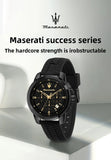 Maserati Luxury Watch Men's Sports Racing Success Series Fashion Multifunction Waterproof Silicone Strap Quartz Watch