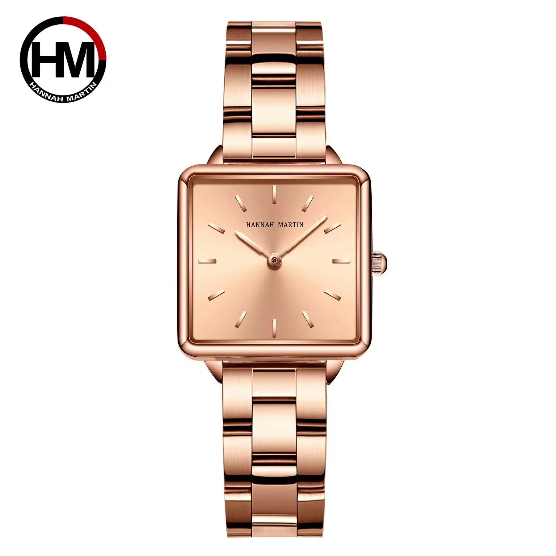 Simple Design Top Brand Stainless Steel Strap Quartz Ladies Watch - 3ATM Waterproof Multifunctional Women's Watches