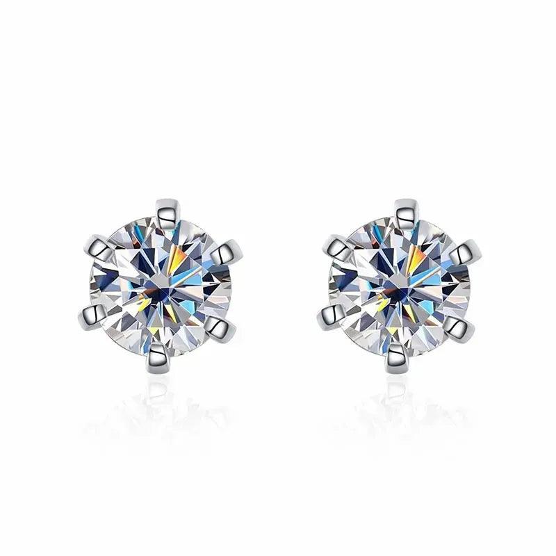 Gorgeous 0.3/0.5/1/2/3ct D Colour VVS1 Moissanite Earrings for Women Fine Jewellery - Sterling Silver Earrings - The Jewellery Supermarket