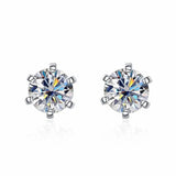 Gorgeous 0.3/0.5/1/2/3ct D Colour VVS1 Moissanite Earrings for Women Fine Jewellery - Sterling Silver Earrings - The Jewellery Supermarket