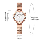 Luxury Elegant Brand Original Quartz Ladie's Watch Fashion Geometric Stainless Steel Mesh Belt Sports Watches