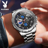 PLAYBOY High Quality Multifunction Best Selling Original Luxury Waterproof Fashion Business Quartz Wrist Watches