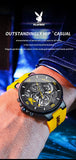 PLAYBOY Fashion Top Brand Luxury Silicone Sport Watch Quartz Date Waterproof Wristwatch Chronograph Mens Watches