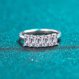 .5CT Total Emerald Cut High Quality Moissanite Diamonds Half Eternity Anniversary - Luxury Jewellery