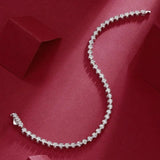 Sparkling Full 0.03ct D Colour Moissanite Diamonds Tennis Bracelet for Women, Fine Jewellery Diamond Link Bracelets - The Jewellery Supermarket