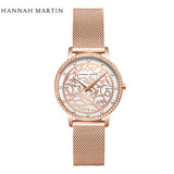 Elegant Top Layer Cowhide or Stainless Steel Strap Luxury Watch Quartz Movement 3ATM Waterproof Ladies Watches