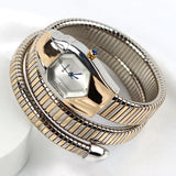 New Luxury Brand Unique Design Dial Snake Shape Zircon Diamonds, Ladies Gold Iced Out Analog Quartz Ladies Watches