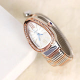Unique Snake Shaped Design Bracelet Gold Silver Colour Women Quartz Watches - Luxury Bangle Watches Perfect Gifts