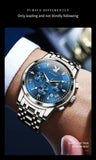 PLAYBOY Fashion Luxury Multifunction Original Waterproof Stainless Steel High Quality Quartz Watch for Men