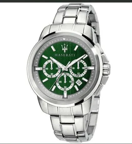 Original Maserati Success Series Classic Retro Three-eye Belt Waterproof Quartz Europe and US Popular Choice