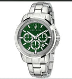 Original Maserati Success Series Classic Retro Three-eye Belt Waterproof Quartz Europe and US Popular Choice