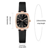 New Elegant Womens Top Brand Watch Original Leather Rose Gold Tone 3Bar Waterproof Fashion Quartz Watches for Women