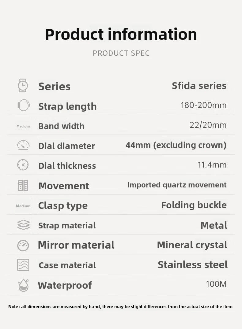 Original Luxury Maserati Men's Watch SFIDA Challenge Series Luxury Business Trendy Black Gold Steel Belt Watch