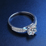 1/2/3ct Moissanite D VVS1 Lab Diamond 925 Sterling Silver Engagement Wedding for Women Rings with GRA Fine Jewellery