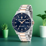 High Quality Maserati Waterproof Men's Business High-grade Green Water European and American Dial Quartz Watch