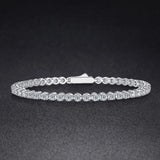 Sparkling Full 0.03ct D Colour Moissanite Diamonds Tennis Bracelet for Women, Fine Jewellery Diamond Link Bracelets