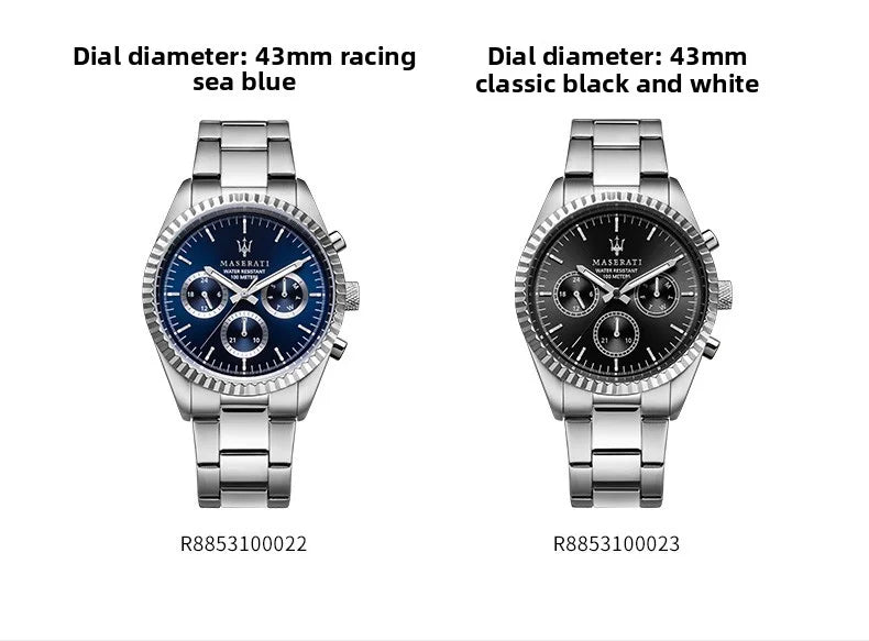 Original Maserati Blue Gold Men's Luxury Gold Fashion Trend Dial European and American Business watch