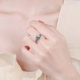 Outstanding 4ct 3 Stone Moissanite Diamonds Rings for Women 18KGP Wedding Engagement S925 Silver Bridal Jewellery