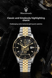 Luxury Maserati Watches Men's Luxury Fashion Trends in Europe and America Luminous Gold Steel Strap. Ideal Present