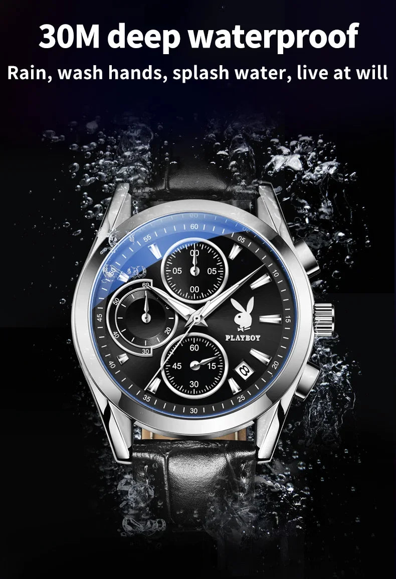 Super Casual Fashion Top Brand Stainless Steel Waterproof Multifunction Quartz Original Business Men's Wrist Watches