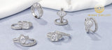 Amazing Marquise or Emerald Cut AAAAA Quality High Carbon Lab Created Diamond Luxury Ring Sets for Women - The Jewellery Supermarket