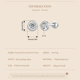 Lovely Round 0.1 CT Moissanite Diamonds Stud Earrings For Women - Sterling Silver Original Moissanite Fine Jewellery - The Jewellery Supermarket