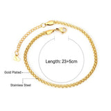 Double Layer Coin Disc Pendant Anklets - Gold Colour Stainless Steel Anti-allergic Rope Chain Jewellery - The Jewellery Supermarket