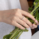 Adorable D Color 0.39ct Curved Half Eternity Moissanite Diamonds Rings, Wedding Engagement Silver Rings - The Jewellery Supermarket