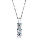 Captivating 1.5cttw Real D Colour VVS1 Full Moissanite Diamonds Necklace For Women  - 925 Sterling Silver Fine Jewellery