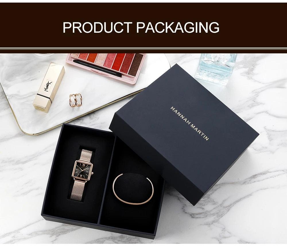 Top Brand Elegant Quartz Movement Stainless Steel Wristwatch 3ATM Waterproof Fashion Original Mesh Women Watches