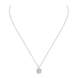 18KGP 6.5mm 3.0cttw D Colour Moissanite Diamonds Fine Jewellery Set - Silver Stud Earrings Necklace for Special Occasions - The Jewellery Supermarket