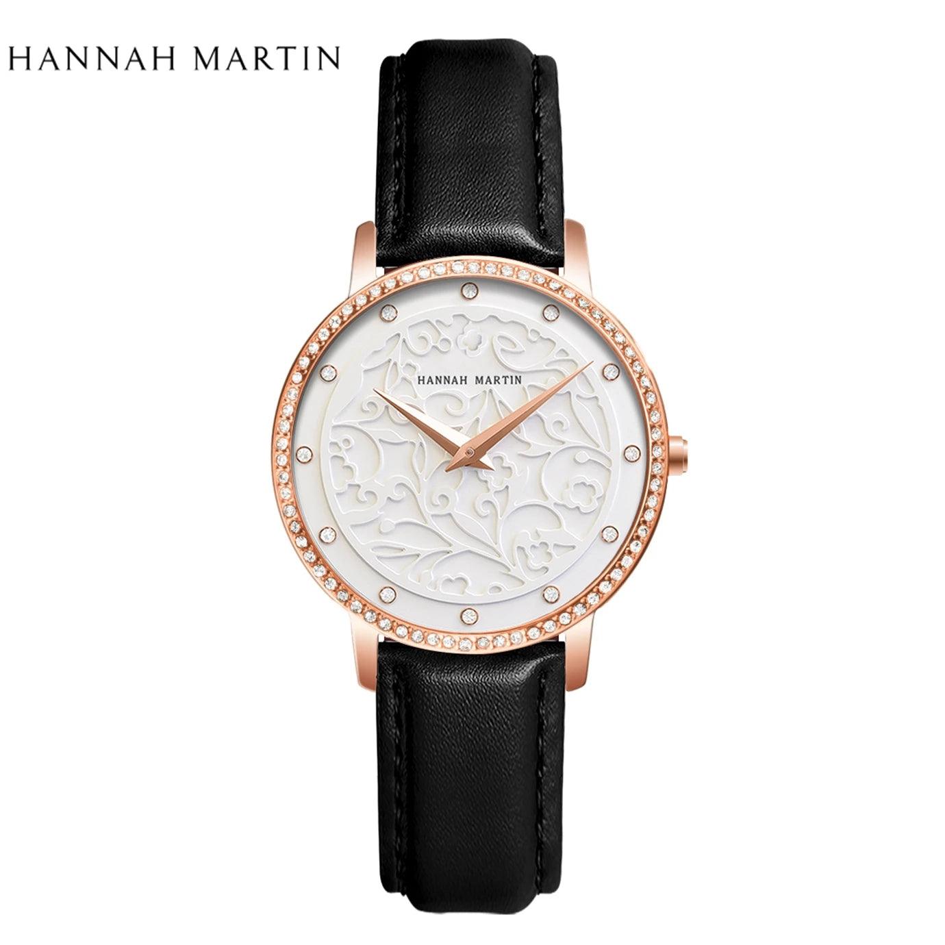 Elegant Top Layer Cowhide or Stainless Steel Strap Luxury Watch Quartz Movement 3ATM Waterproof Ladies Watches