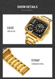 Trendsetter Casual 2 Display Chrono Hipster Waterproof Steel Bracelet Back Light Analog Digital Sport Watches - The Jewellery Supermarket