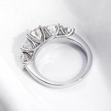 5 Stones 18KGP 3.6CT All Moissanite Sparkling Diamonds Rings for Women Engagement Wedding Sterling Silver Jewellery