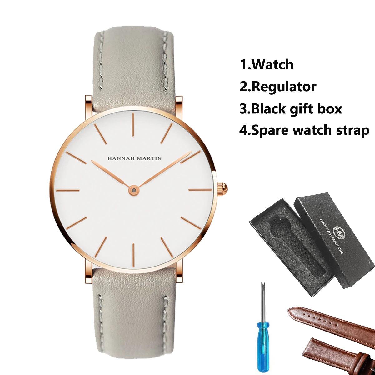 New Arrival Minimalist Style Ultra Thin Dial Elegant Ladies Watch Leather Strap Women's Dress Wristwatches