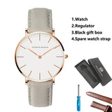 New Arrival Minimalist Style Ultra Thin Dial Elegant Ladies Watch Leather Strap Women's Dress Wristwatches