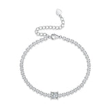 Radiant 1ct D Color VVS1 14K WGP Radiant Cut Square High Quality Moissanite Diamonds Bracelets - Luxury Jewellery - The Jewellery Supermarket